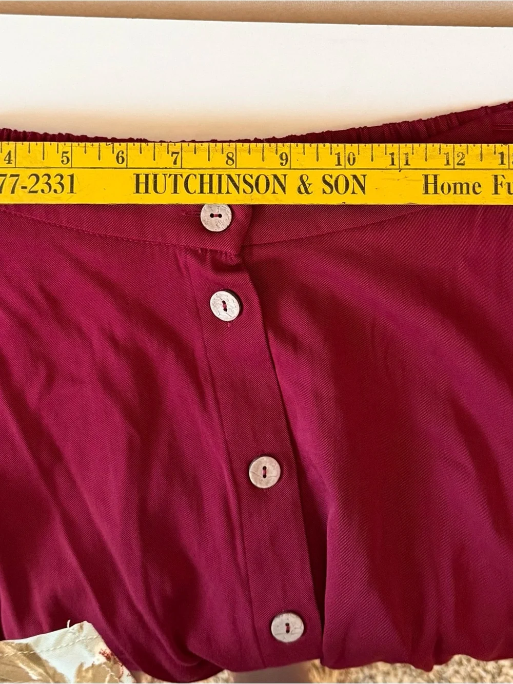 Maurices Raspberry Button-Front Skater Skirt